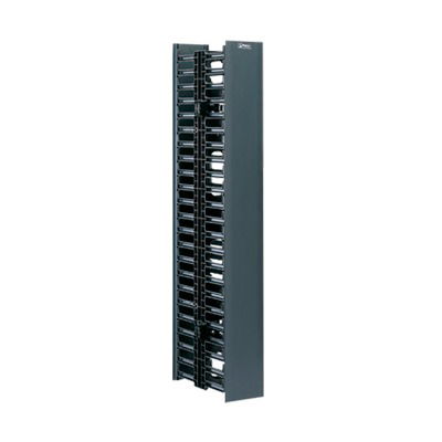 Organizador Vertical Doble NetRunner, para Rack Abierto de 45 Unidades, 4.9in de Ancho, Color Negro Organizador Vertical Doble NetRunner, para Rack Abierto de 45 Unidades, 4.9in de Ancho, Color Negro