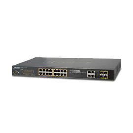 Switch Administrable 16 puertos 10/100/1000Mbps 802.3at PoE + 4 puertos GigabitTP/SFP Combo Switch Administrable 16 puertos 10/100/1000Mbps 802.3at PoE + 4 puertos GigabitTP/SFP Combo