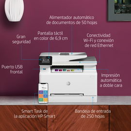 HP Color LaserJet Pro MFP M283fdw - Impresora multifunción - color - laser - Legal (216 x 356 mm) (original) - A4/Legal (material) - hasta 22 ppm (copiando) - hasta 22 ppm (impresión) - 250 hojas - 33.6 Kbps - USB 2.0, Gigabit LAN, Wi-Fi(n), host USB