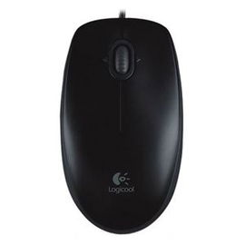 Logitech M100 - Ratón - diestro y zurdo - óptico - 3 botones - cableado - USB - negro