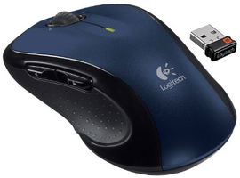 Logitech M510 - Ratón - diestro - laser - 7 botones - inalámbrico - 2.4 GHz - receptor inalámbrico USB - azul