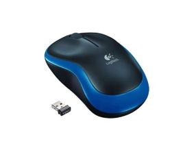 Logitech M185 - Ratón - diestro y zurdo - óptico - inalámbrico - 2.4 GHz - receptor inalámbrico USB - azul