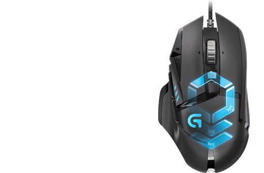 Logitech G502 ratón mano derecha USB tipo A Óptico 12000 DPI