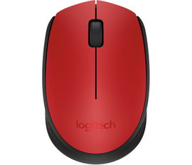 Logitech M170 - Ratón - diestro y zurdo - inalámbrico - 2.4 GHz - receptor inalámbrico USB - rojo