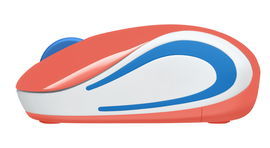 Logitech M187 - Ratón - óptico - 3 botones - inalámbrico - 2.4 GHz - receptor inalámbrico USB - Coral