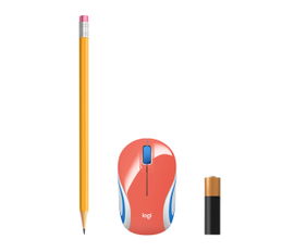 Logitech M187 - Ratón - óptico - 3 botones - inalámbrico - 2.4 GHz - receptor inalámbrico USB - Coral