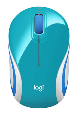 Logitech M187 - Ratón - óptico - 3 botones - inalámbrico - 2.4 GHz - receptor inalámbrico USB - teal