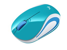 Logitech M187 - Ratón - óptico - 3 botones - inalámbrico - 2.4 GHz - receptor inalámbrico USB - teal