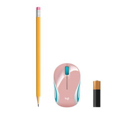 Logitech M187 - Ratón - óptico - 3 botones - inalámbrico - 2.4 GHz - receptor inalámbrico USB - Blossom
