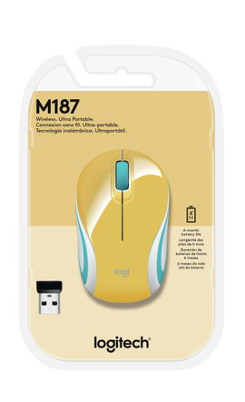 Logitech M187 ratón Ambidextro RF inalámbrico Óptico 1000 DPI