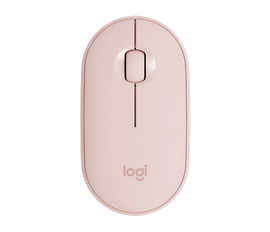 Logitech Pebble M350 - Ratón - óptico - 3 botones - inalámbrico - Bluetooth, 2.4 GHz - receptor inalámbrico USB - rosa