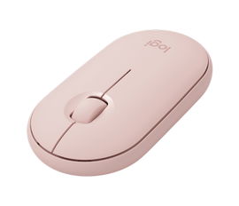Logitech Pebble M350 - Ratón - óptico - 3 botones - inalámbrico - Bluetooth, 2.4 GHz - receptor inalámbrico USB - rosa