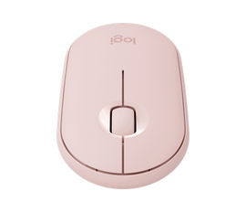 Logitech Pebble M350 - Ratón - óptico - 3 botones - inalámbrico - Bluetooth, 2.4 GHz - receptor inalámbrico USB - rosa