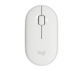 Logitech Pebble M350 - Ratón - óptico - 3 botones - inalámbrico - Bluetooth, 2.4 GHz - receptor inalámbrico USB - blanco
