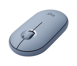 Logitech Pebble M350 - Ratón - óptico - 3 botones - inalámbrico - Bluetooth, 2.4 GHz - receptor inalámbrico USB - gris azulado