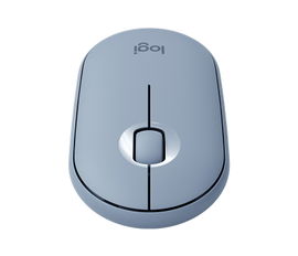 Logitech Pebble M350 - Ratón - óptico - 3 botones - inalámbrico - Bluetooth, 2.4 GHz - receptor inalámbrico USB - gris azulado