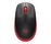 Logitech M190 - Ratón - óptico - 3 botones - inalámbrico - receptor inalámbrico USB - rojo