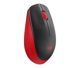 Logitech M190 - Ratón - óptico - 3 botones - inalámbrico - receptor inalámbrico USB - rojo