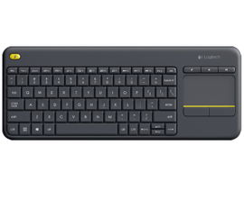Logitech Wireless Touch Keyboard K400 Plus - Teclado - con panel táctil - inalámbrico - 2.4 GHz - negro