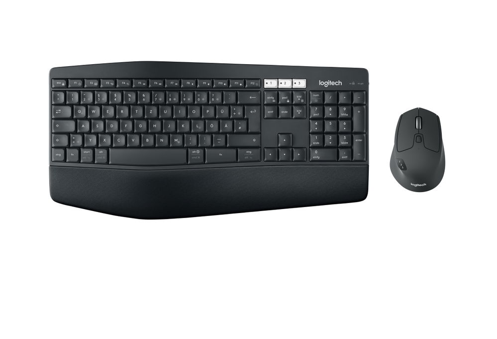 Logitech MK850 - Keyboard and mouse set - Spanish - Wireless - 2.4 GHz - Black