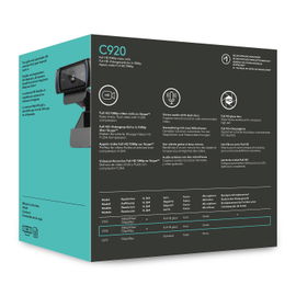 Logitech C920 HD Pro cámara web 15 MP 1920 x 1080 Pixeles USB 2.0 Negro Logitech C920 HD Pro cámara web 15 MP 1920 x 1080 Pixeles USB 2.0 Negro