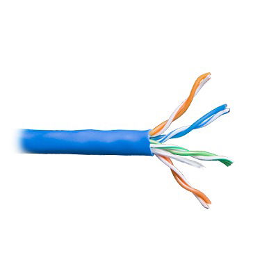 Reel 1000 ft, UTP Cat6 Riser, Blue color, UL, CMR, Tested to 350 Mhz, for CCTV Applications / Data Networks / IP Megapixel / RS485 Control