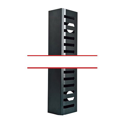 Kit organizador vertical de cable sencillo para rack abierto de 45 unidades Kit organizador vertical de cable sencillo para rack abierto de 45 unidades
