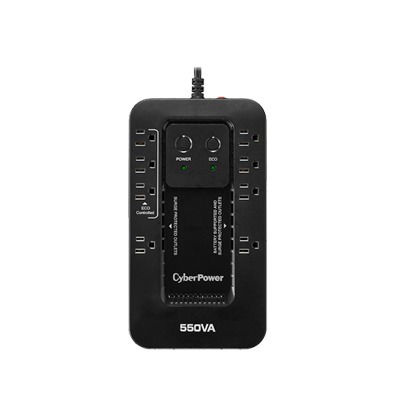 UPS de 550 VA/330 W, Topología Standby con Modo Ahorrador ECO, Entrada 120 Vca NEMA 5-15P, Con 8 Tomas NEMA 5-15R UPS de 550 VA/330 W, Topología Standby con Modo Ahorrador ECO, Entrada 120 Vca NEMA 5-15P, Con 8 Tomas NEMA 5-15R