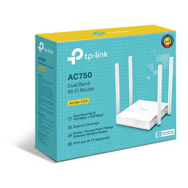 Router Inalámbrico doble banda AC, 2.4 GHz y 5 GHz Hasta 733 Mbps, 4 antenas externas omnidireccional, 4 Puertos LAN 10/100 Mbps, 1 Puerto WAN 10/100 Mbps