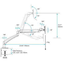 StarTech.com Soporte con Brazo Articulado y Diseño de Perfil Delgado para Monitor