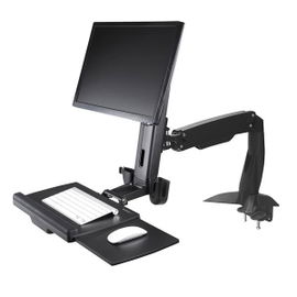 StarTech.com Brazo de Soporte de Pie y Sentado Ajustable VESA para Monitores de hasta 24 Pulgadas con Soporte para Teclado y Ratón StarTech.com Brazo de Soporte de Pie y Sentado Ajustable VESA para Monitores de hasta 24 Pulgadas con Soporte para Teclado y Ratón