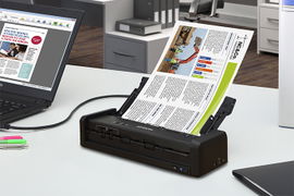 Epson WorkForce ES-300W - Escáner de documentos - Sensor de imagen de contacto (CIS) - a dos caras - Letter - 600 ppp x 600 ppp - hasta 25 ppm (mono) / hasta 25 ppm (color) - Alimentador automático de documentos (ADF) (20 hojas) - hasta 500 exploraci