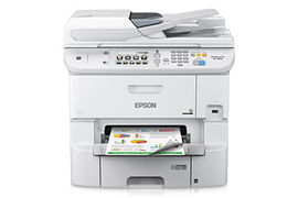 Epson WorkForce Pro WF-6590DWF - Impresora multifunción - color - chorro de tinta - 279.4 x 431.8 mm (original) - A4/Legal (material) - hasta 22 ppm (copiando) - hasta 24 ppm (impresión) - 580 hojas - 33.6 Kbps - USB 2.0, Gigabit LAN, Wi-Fi(n), NFC, 