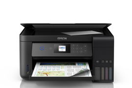 Epson EcoTank L4160 - Impresora multifunción - color - chorro de tinta - refillable - A4 (210 x 297 mm), Letter A (216 x 279 mm) (original) - A4/Legal (material) - hasta 7.7 ppm (copiando) - hasta 10.5 ppm (impresión) - 100 hojas - USB 2.0, Wi-Fi(n)