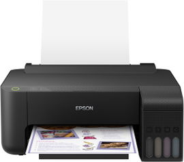 Epson EcoTank L1110 - Impresora - color - chorro de tinta - A4/Legal - 5.760 x 1.440 ppp - hasta 10 ppm (mono) / hasta 5 ppm (color) - capacidad: 100 hojas - USB - negro