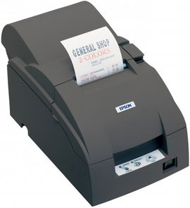 Epson TM U220A - Impresora de recibos - bicolor (monocromático) - matriz de puntos - Rollo (7,6 cm) - 17,8 cpp - 9 espiga - hasta 6 líneas/segundo - USB - cortador - cortador - gris oscuro