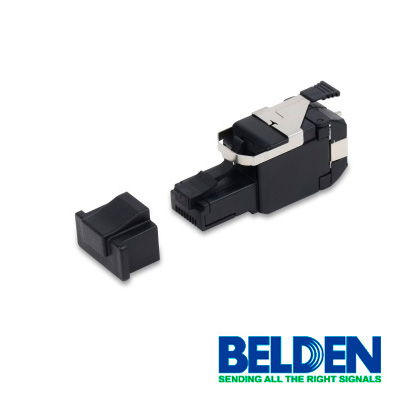 CONECTOR PLUG BELDEN RVAFPUBK-S1 RJ45 10GX CAT 6A T568 A/B NEGRO