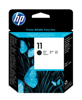 HP 11 - Negro - cabezal de impresión - para Business Inkjet 1000, 1200, 2800; DesignJet 11X, 500, 510, 70, 820; Officejet Pro K850
