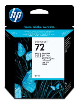 HP 72 - 69 ml - Photo Negro - original - DesignJet - cartucho de tinta - para DesignJet T1100, T1100ps, T1200, T1200ps, T1300, T610, T620, T770, T790