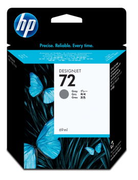 HP 72 - 69 ml - gris - original - DesignJet - cartucho de tinta - para DesignJet T1100, T1100ps, T1200, T1200ps, T1300, T610, T620, T770, T790