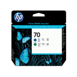 HP 70 - Azul, verde - cabezal de impresión - para DesignJet Z3100, Z3100 GP, Z3100ps GP, Z3200, Z3200ps