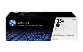 HP 35A - Paquete de 2 - negro - original - LaserJet - cartucho de tóner (CB435AD) - para LaserJet P1005, P1006, P1007, P1008, P1009