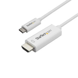 StarTech.com Cable Adaptador de 2m USB-C a HDMI 4K 60Hz - Blanco - Cable USB Tipo C a HDMI - Cable Conversor de Vídeo USBC