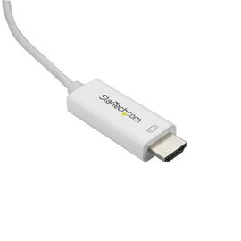 StarTech.com Cable Adaptador de 2m USB-C a HDMI 4K 60Hz - Blanco - Cable USB Tipo C a HDMI - Cable Conversor de Vídeo USBC StarTech.com Cable Adaptador de 2m USB-C a HDMI 4K 60Hz - Blanco - Cable USB Tipo C a HDMI - Cable Conversor de Vídeo USBC