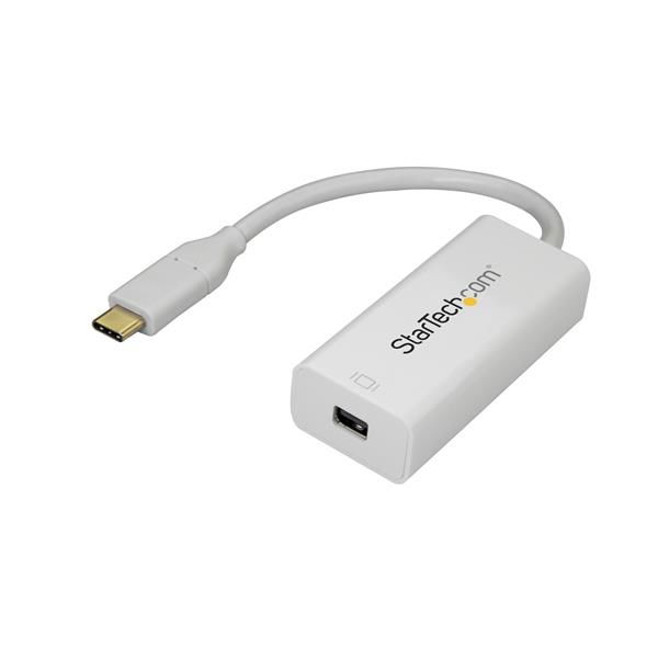 StarTech.com Adaptador USBC a Mini DisplayPort - Adaptador de Vídeo USB Tipo C a Mini DP - 4K 60Hz - Blanco