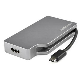 StarTech.com Adaptador USB-C de Vídeo Multipuertos - de Aluminio - 4K 30Hz - Gris Espacial StarTech.com Adaptador USB-C de Vídeo Multipuertos - de Aluminio - 4K 30Hz - Gris Espacial