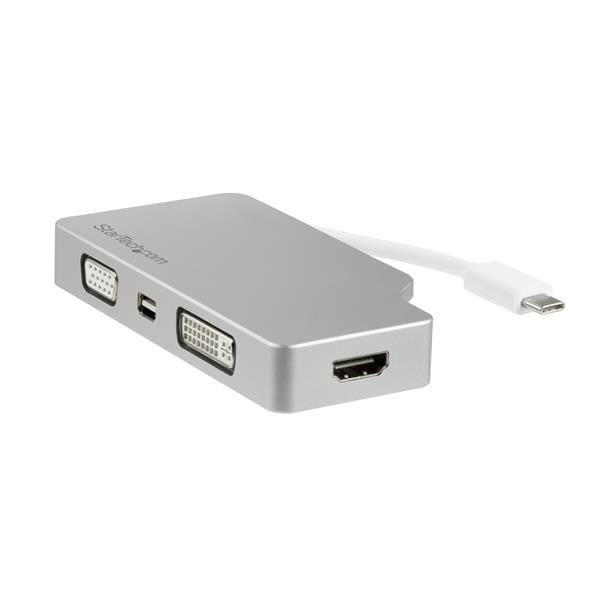 StarTech.com Adaptador USB-C de Vídeo Multipuertos 4en1 - de Aluminio - 4K 30Hz - Plateado