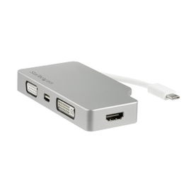 StarTech.com Adaptador USB-C de Vídeo Multipuertos 4en1 - de Aluminio - 4K 30Hz - Plateado StarTech.com Adaptador USB-C de Vídeo Multipuertos 4en1 - de Aluminio - 4K 30Hz - Plateado