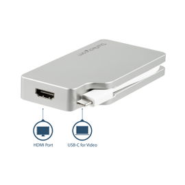 StarTech.com Adaptador USB-C de Vídeo Multipuertos 4en1 - de Aluminio - 4K 30Hz - Plateado