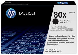 HP 80X - Alto rendimiento - negro - original - LaserJet - cartucho de tóner (CF280X) - para LaserJet Pro 400 M401, MFP M425